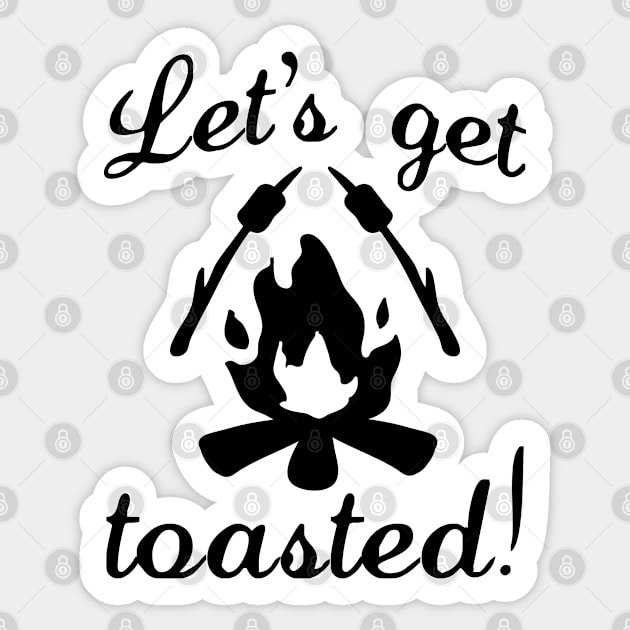 Let's Get Toasted Sticker by VectorPlanet